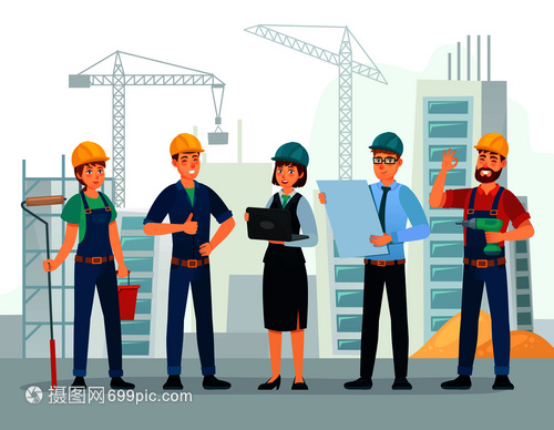 技術(shù)員與工程師團(tuán)隊(duì) 建筑工程中的默契搭檔